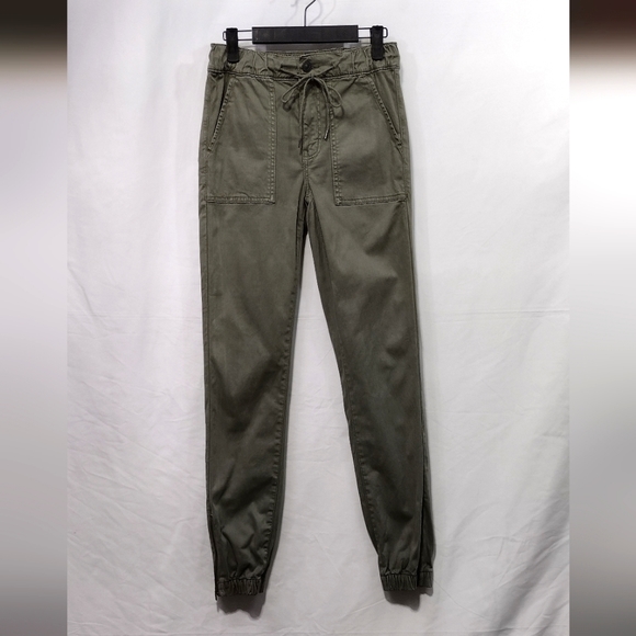 American Eagle Super Stretch Jogger Women's 4 Green High-Waisted Cargo Utility - Picture 3 of 11